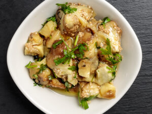 חציל באלדי קלוי על האש