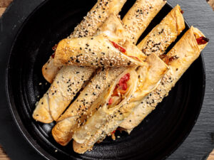 טורטיה אפוייה במילוי ירקות