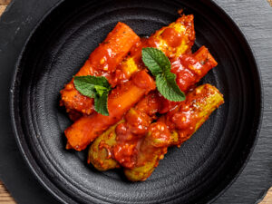 קישוא ממולא אורז וצימוקי אוכמניות